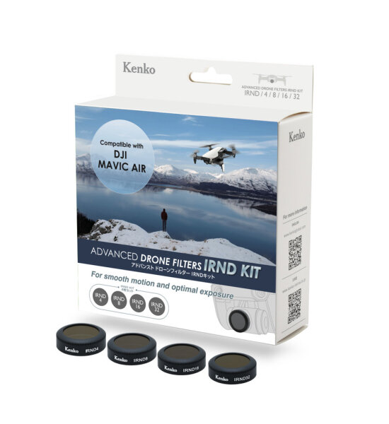 Kenko ND Filter Kit -4 filter für DJI Mavic Air Drone, ND4, ND8, ND16, ND32, NEU